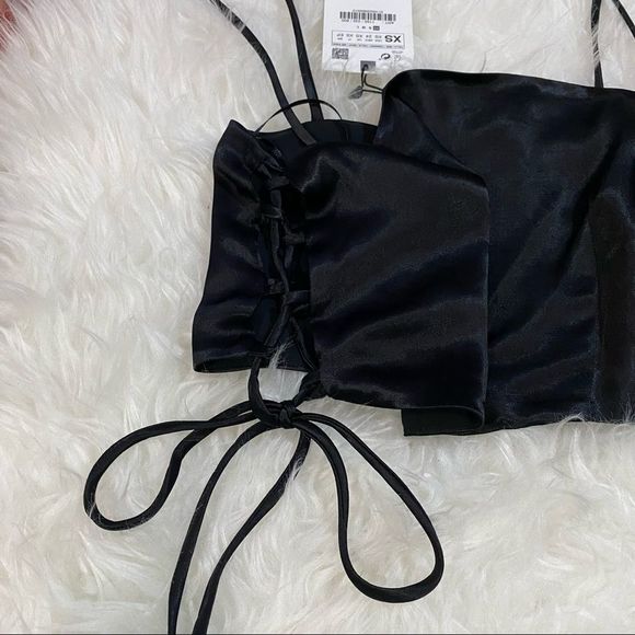 ZARA laced satin crop top. XS - Picture 11 of 12